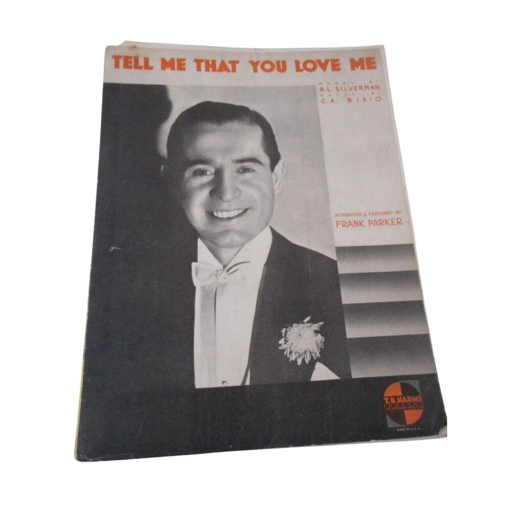 Vintage Sheet Music c 1933 Tell me that you love me waltz English Italian